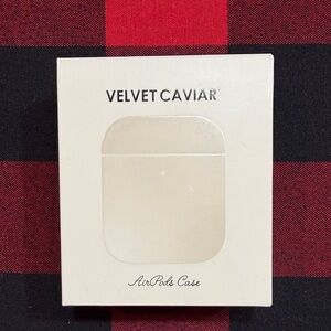 Velvet Caviar AirPod 4 Metallic Navy Leopard Case NWT